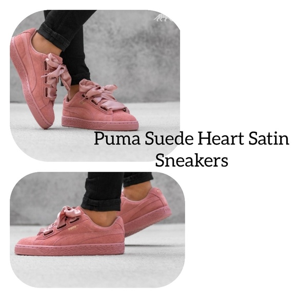 Puma Shoes - 🎈Puma Suede Heart Satin Sneakers, NWT, Sz 6